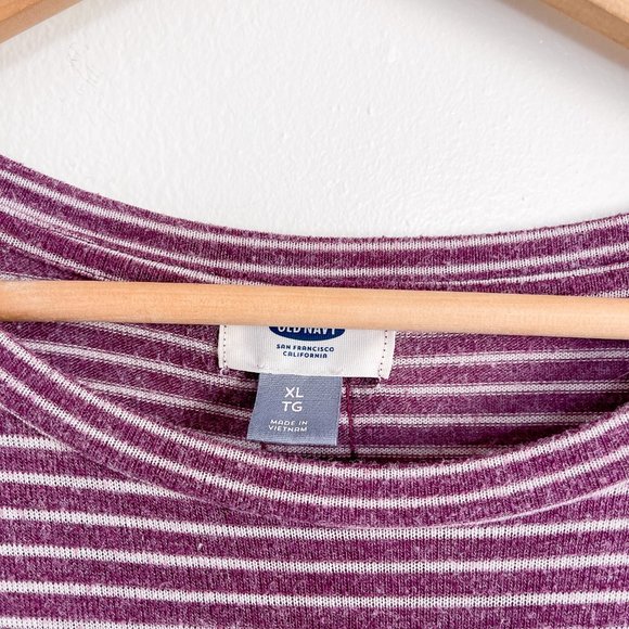 Old Navy Raspberry Striped Top - Picture 4 of 7